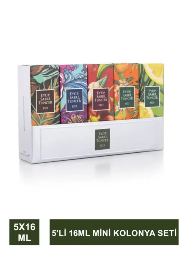 Eyüp Sabri Tuncer Kolonya Cam Şişe 16 ml - 5li Set