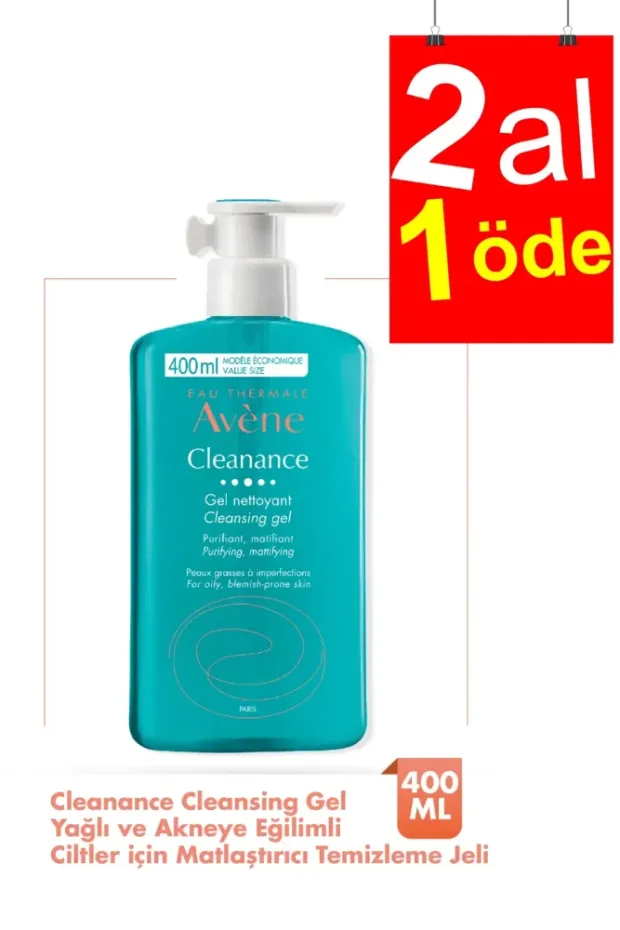 Avene Cleanance Yağlı ve Akneye Eğilimli Ciltler için Matlaştırıcı Temizleme Jeli 400 ml - 2AL1ÖDE