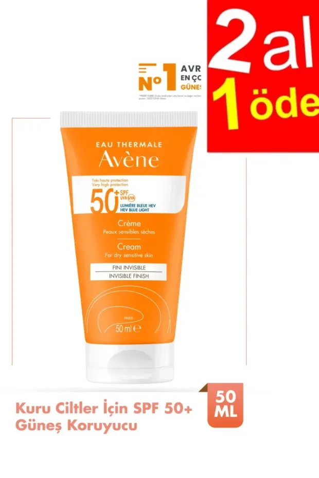 Avene Creme Kuru Ciltler için SPF 50+ Güneş Koruyucu 50ml - 2AL1ÖDE