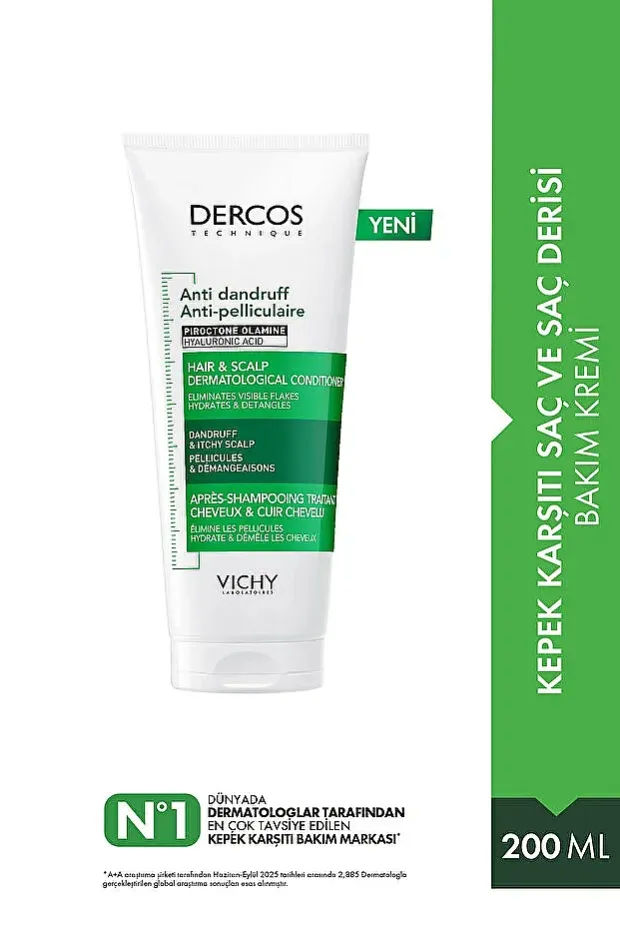 Vichy Dercos Kepek Karşıtı Saç Saç Derisi Kremi 200 ml