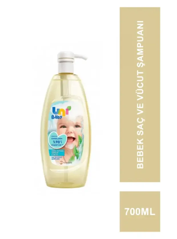 Uni Baby Boyasız Saç ve Vücut Şampuanı 700 ml