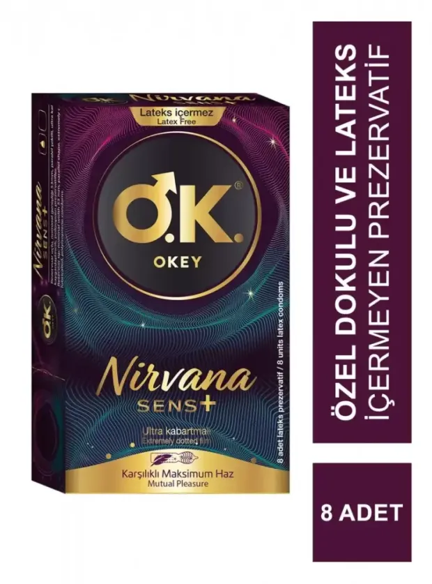 Okey Nirvana Sens+ Prezervatif 8 Adet