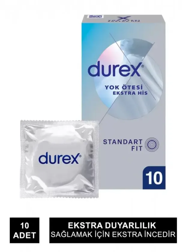 Durex Yok Ötesi Ekstra İnce Ekstra His 10lu Prezervatif