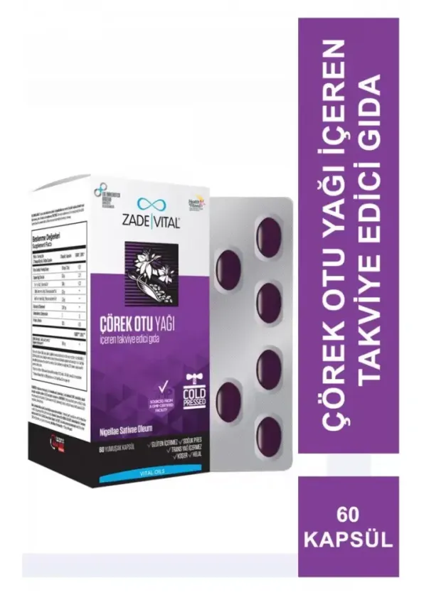 Zade Vital Çörek Otu Yağı 60 Kapsül