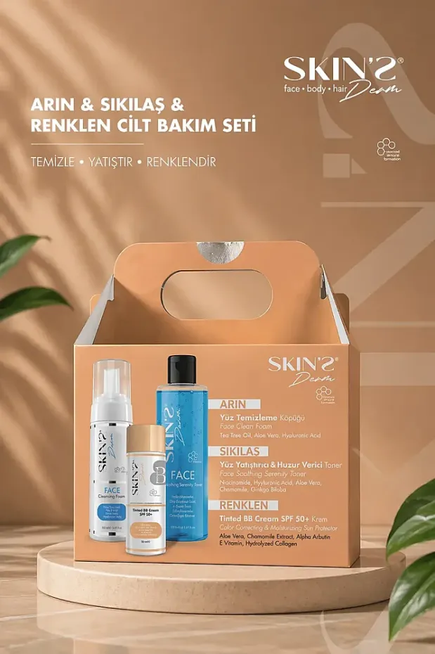 Skins Derm Arın, Sıkılaş, Renklen Cilt Bakım Seti