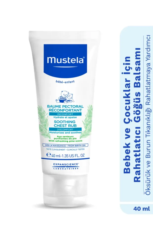 OUTLET - Mustela Soothing Chest Rub 40ml Rahatlatıcı Göğüs Balsamı