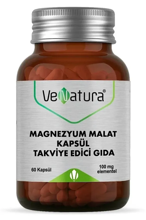 Venatura Magnezyum Malat 100MG 60 Kapsül Takviye Edici Gıda