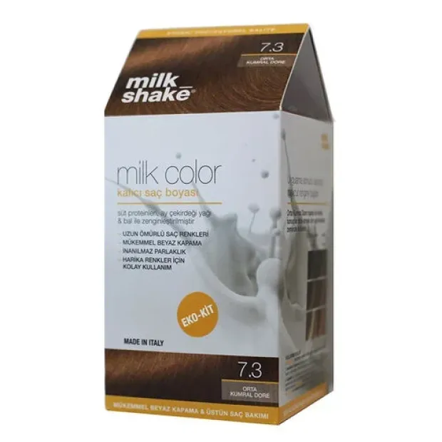 Milk Shake Milk Colour kalıcı Saç Boyası 7.3 - Orta Kumral Dore - EKO KİT -