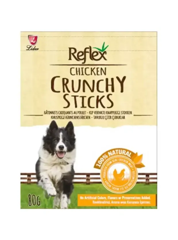 Reflex Köpek Tavuk Parçalı Çıtır Çubuk 80 Gr
