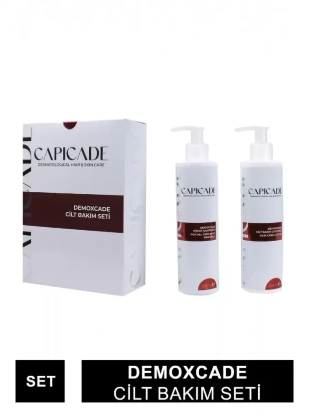Capicade Demoxcade Cilt Bakım Seti - Şampuan + Losyon - 220+220 ml