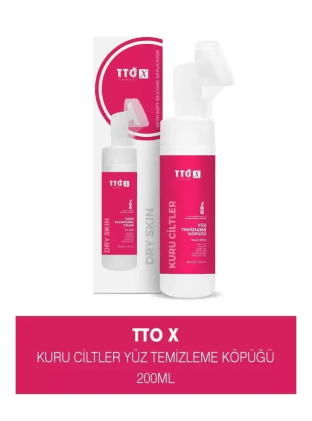 TTO X Kuru Ciltlere Özel Aplikatörlü Yüz Temizleme Köpüğü 200ml