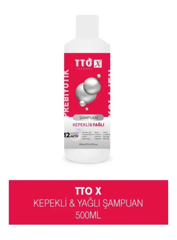 TTO X Kolajen ve Prebiyotik Kepekli & Yağlı Saçlar Şampuan 500ml