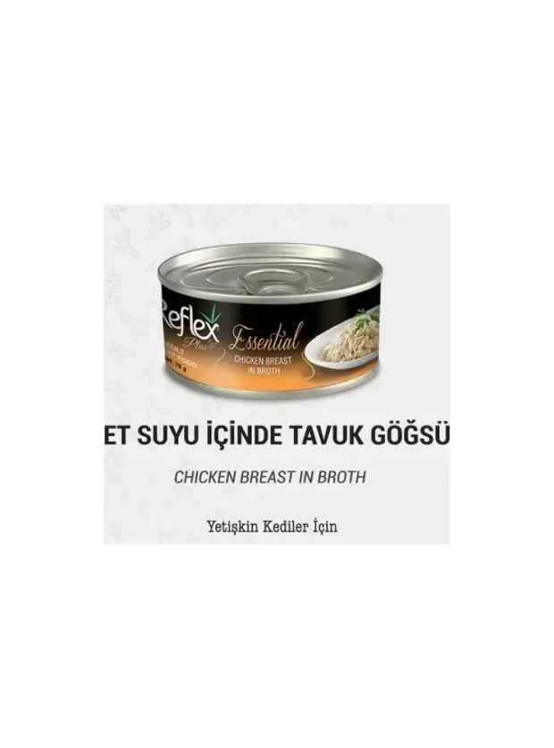 Reflex Plus+ Essential Et Suyu İçinde Tavuk Göğüs Etli Yetişkin Kedi Maması 70Gr