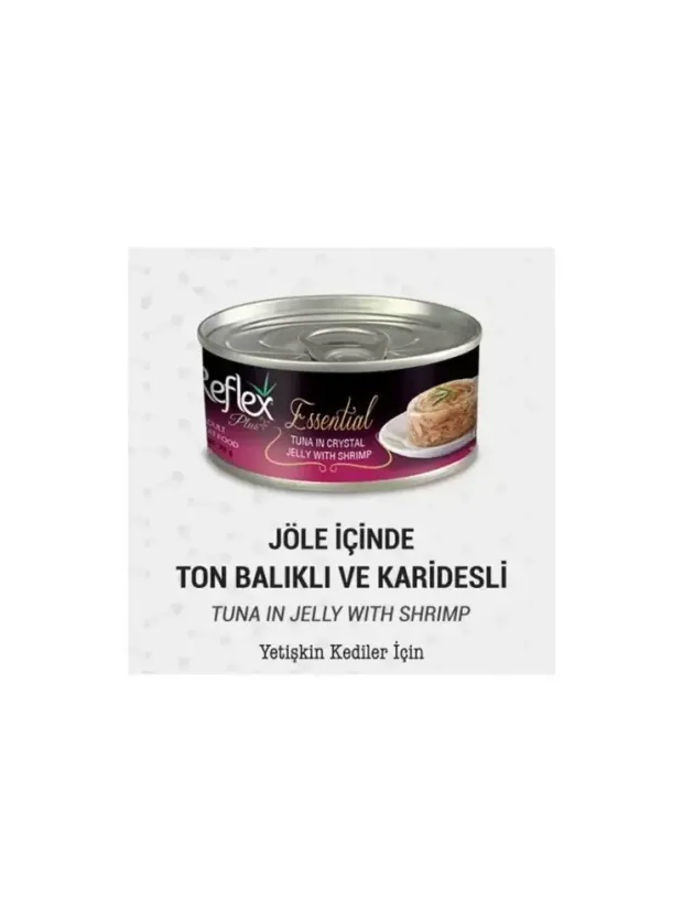 Reflex Plus+ Essential Jöle İçinde Ton Balıklı & Karidesli Yetişkin Kedi Maması 70Gr