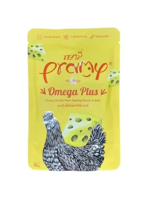 Pramy Jöle İçinde Tavuklu Ve Peynirli Yetişkin Kedi Maması 70G