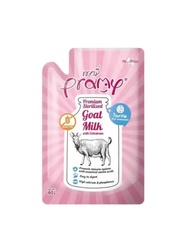 Pramy Yavru Kediler İçin Kolostrum Ve Taurinli Sterilize Keçi Sütü 60G