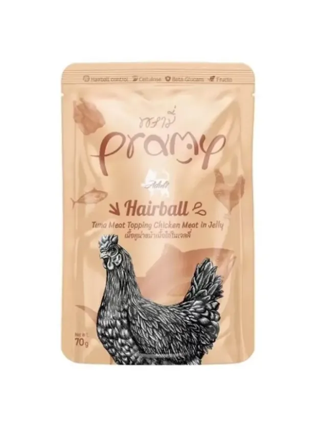 Pramy Jöle İçinde Ton Balıklı Ve Tavuklu Yetişkin Kedi Maması 70G