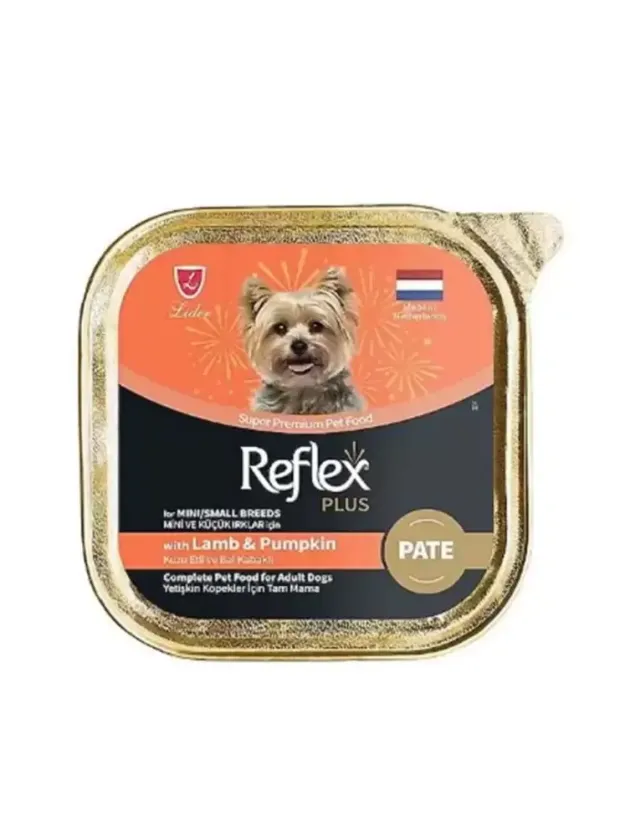 Reflex Plus Pate Kuzu Etli Ve Bal Kabaklı Mini Ve Küçük Irklar İçin Yetişkin Köpek Maması 85 G