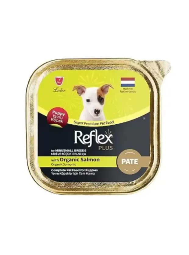 Reflex Plus Pate Organik Somonlu Mini Ve Küçük Irklar İçin Yavru Köpek Maması 85 G
