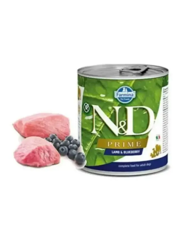 N&D Prıme Lamb & Blueberry - Kuzu & Yaban Mersini Köpek Konserve 285 Gr