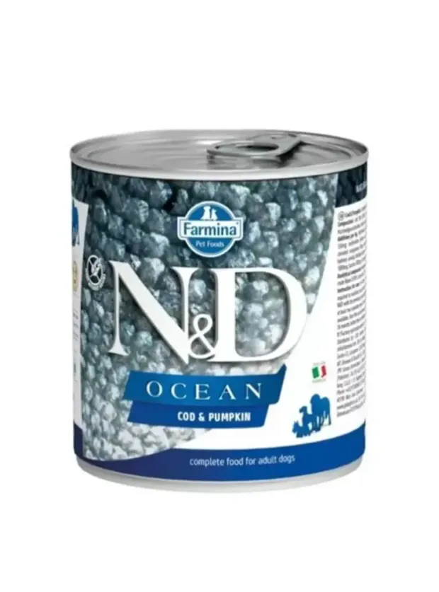 N&D Ocean Codfısh & Pumpkın - Morina Balığı & Balkabağı Köpek Konserve 285 Gr
