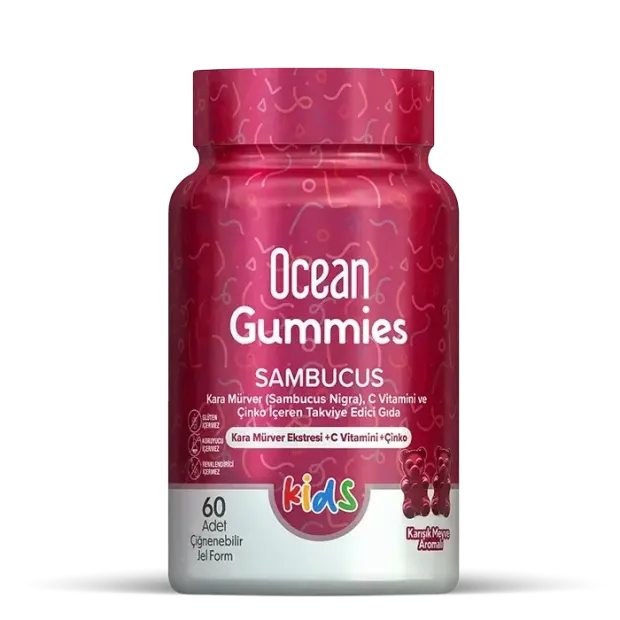 Ocean Gummies Sambucus Kids 60 Yumuşak Jel Kapsül
