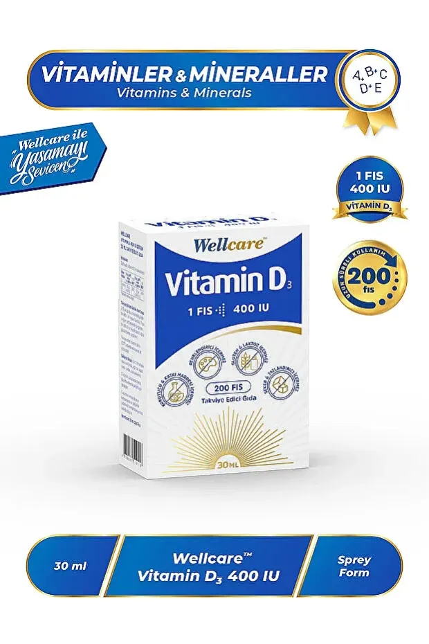 Wellcare Vitamin D3 400 IU 30ml