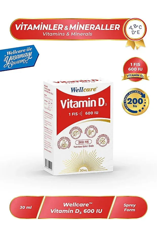 Wellcare Vitamin D3 600 IU 30 ml