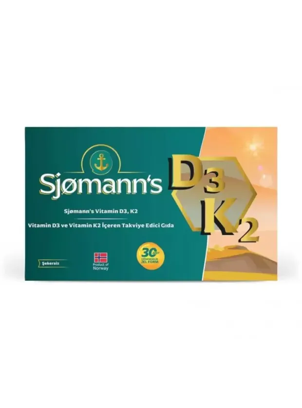Sjomann's D3K2 30 Çiğnenebilir Jel Tablet
