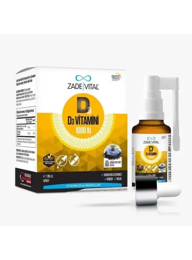 Zade Vital D3 1000IU Sprey 20 ml