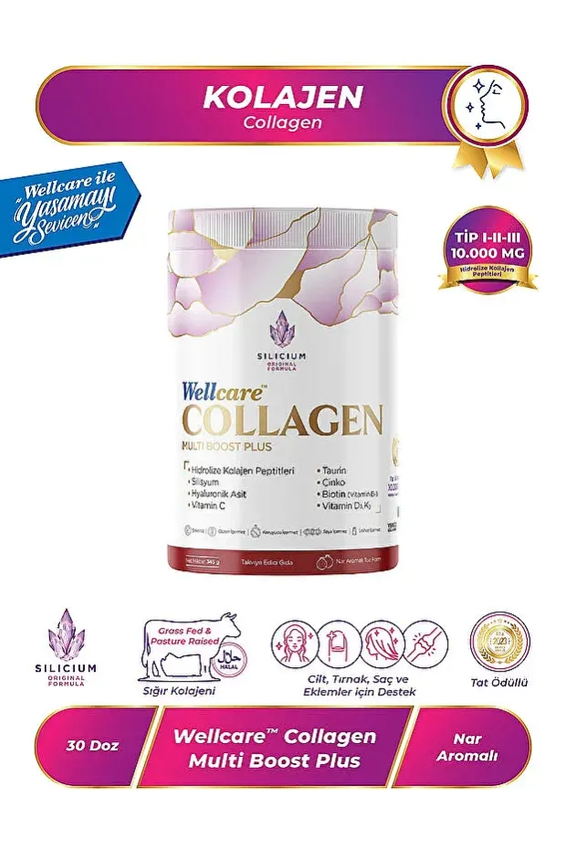 Wellcare Collagen Multi Boost Plus Toz Form - Nar Aromalı - 345gr