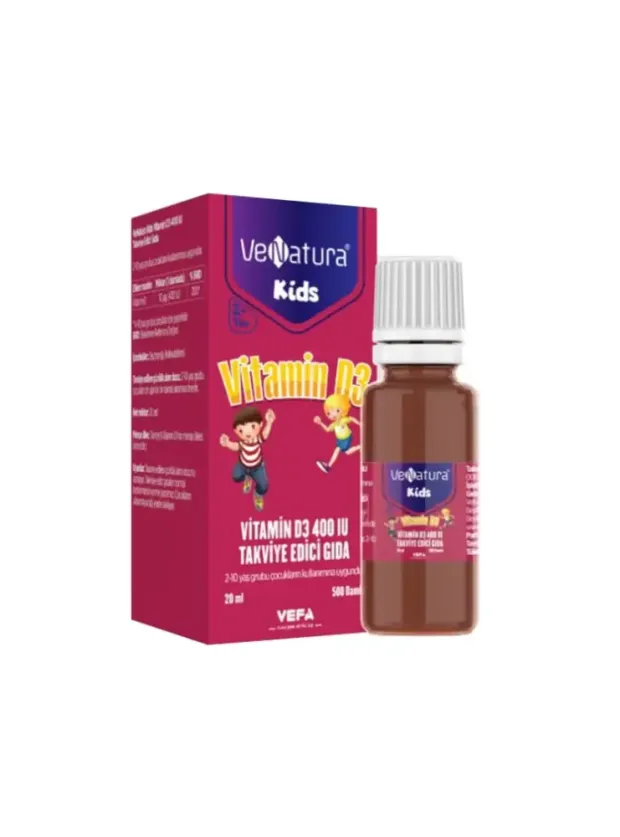 Venatura Kids Vitamin D3 400 IU Takviye Edici Gıda 20 ml