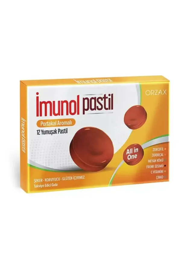Ocean İmunol Portakal Aromalı Pastil 12 Adet
