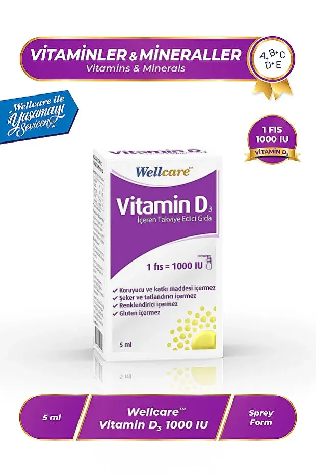 Wellcare Vitamin D3 1000 IU 5 ml