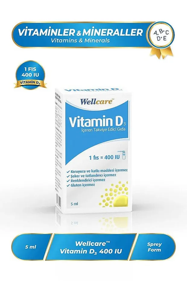 Wellcare Vitamin D3 400 IU 5ml