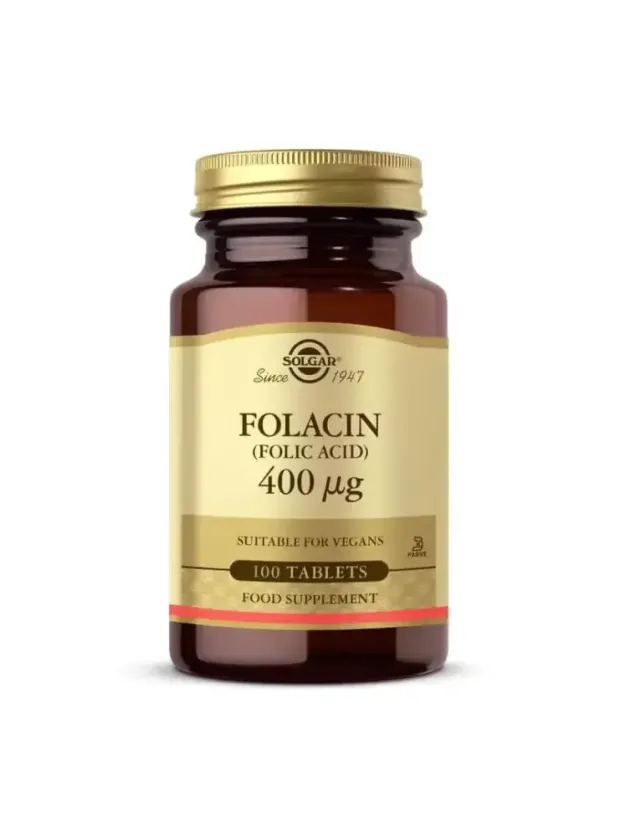 Solgar Folic Acid (Folacin) 400 mcg 100 Tablet