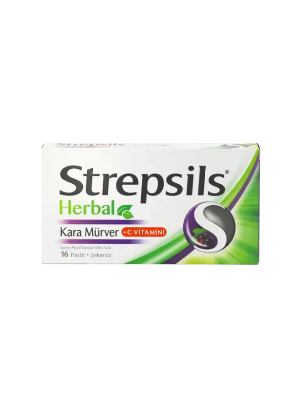 Strepsils Herbal Kara Mürver+C Vitamini 16 Pastil