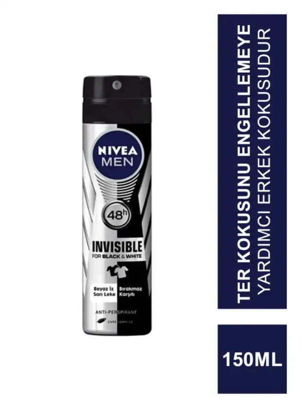 Nivea Invisible For Black White Orijinal Deodorant For Men 150 ml