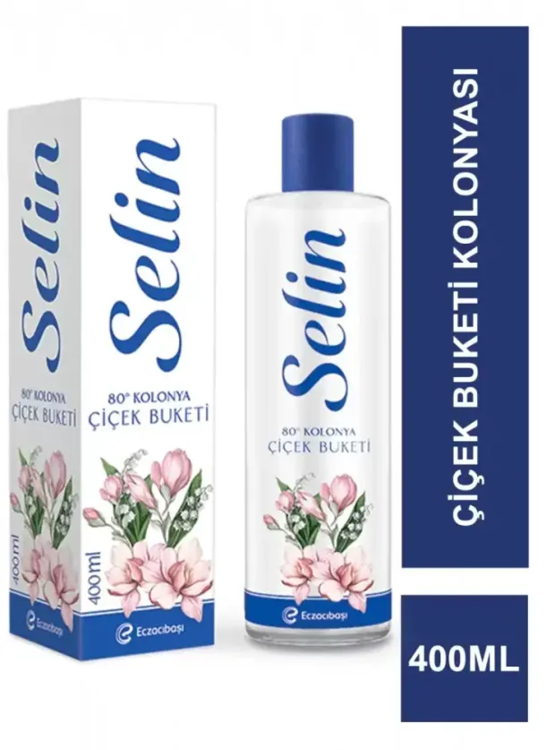Selin PVC Şişe Kolonya Çiçek Buketi 400 ml