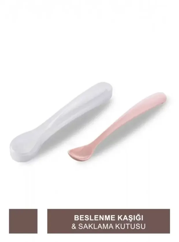 Mamajoo Powder Bebek Beslenme Kaşığı Saklama Kutusu - Pink