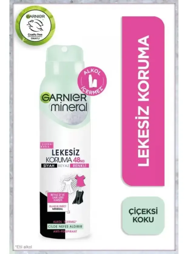Garnier Mineral Lekesiz Koruma Çiçeksi Koku Deodorant 150 ml