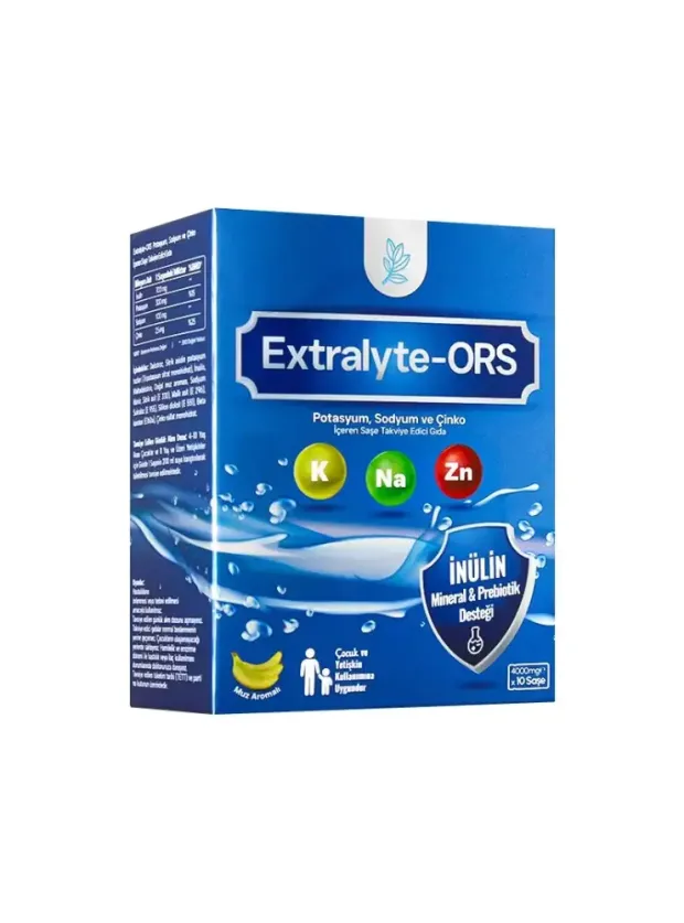 Extralyte-Ors Potasyum | Sodyum | Çinko Takviye Edici Gıda 10 Saşe