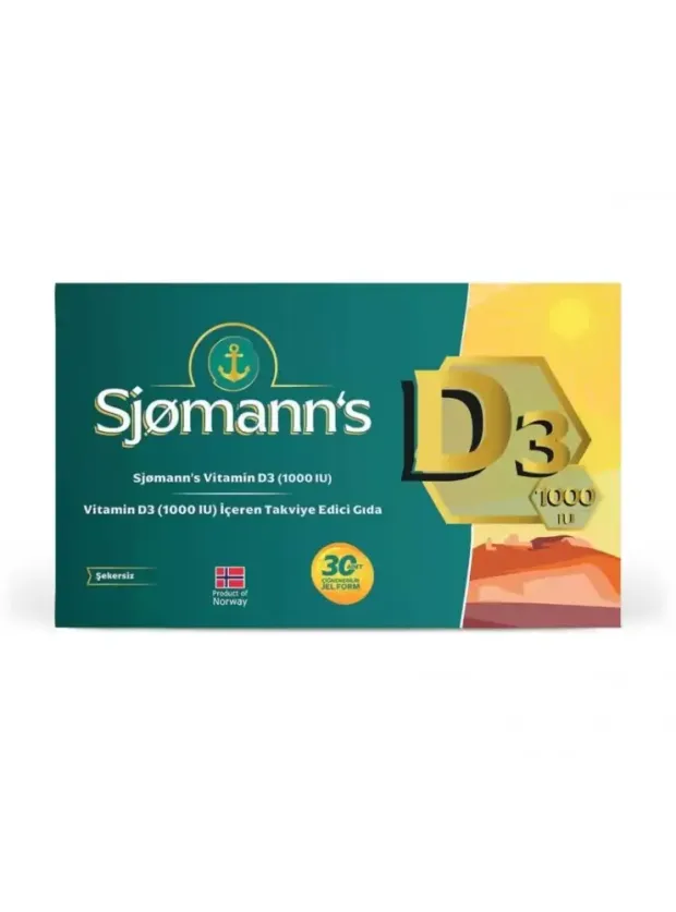 Outlet - Sjomann's D3 1000IU 30 Çiğnenebilir Jel Tablet