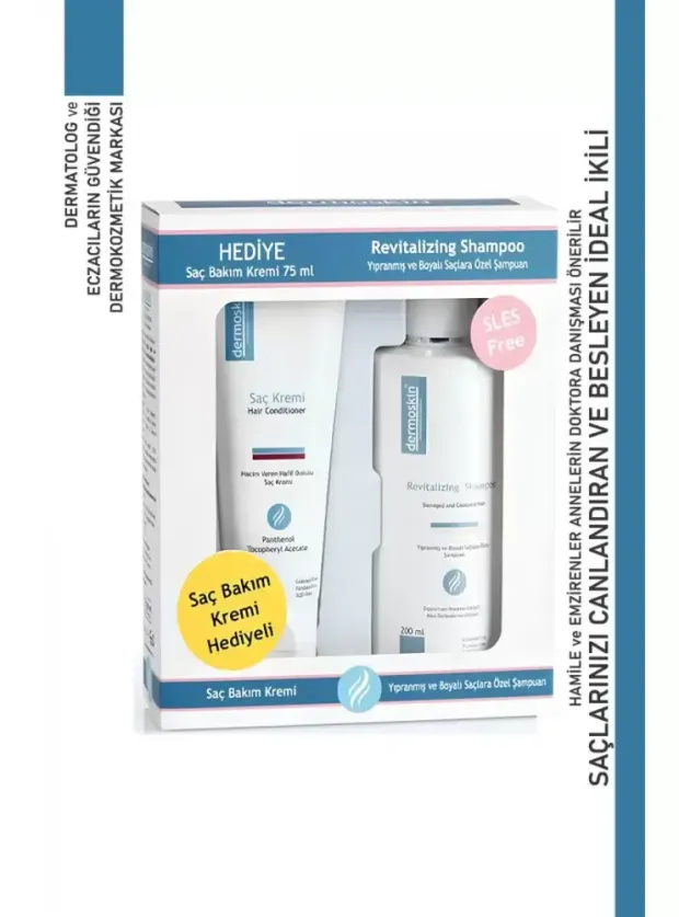 Dermoskin Revitalizing Şampuan 200 ml + Saç Bakım Kremi 75ml Hediye