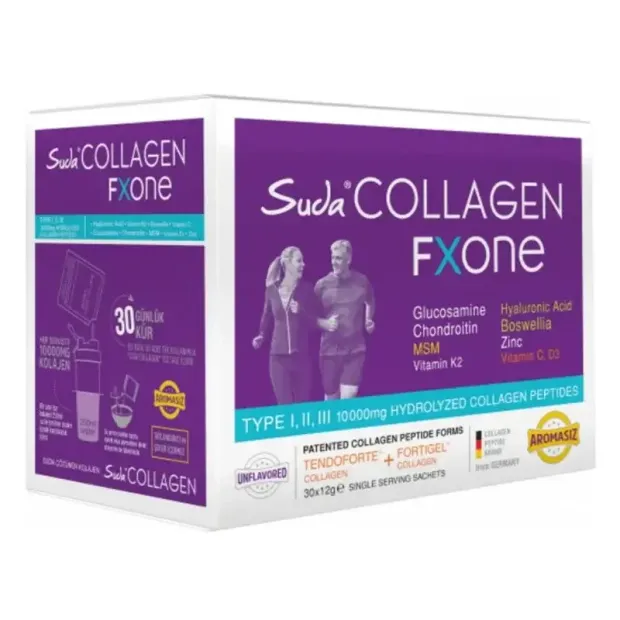 Suda Collagen Fxone Aromasız Takviye Edici Gıda 30 x 13 gr Toz Şase