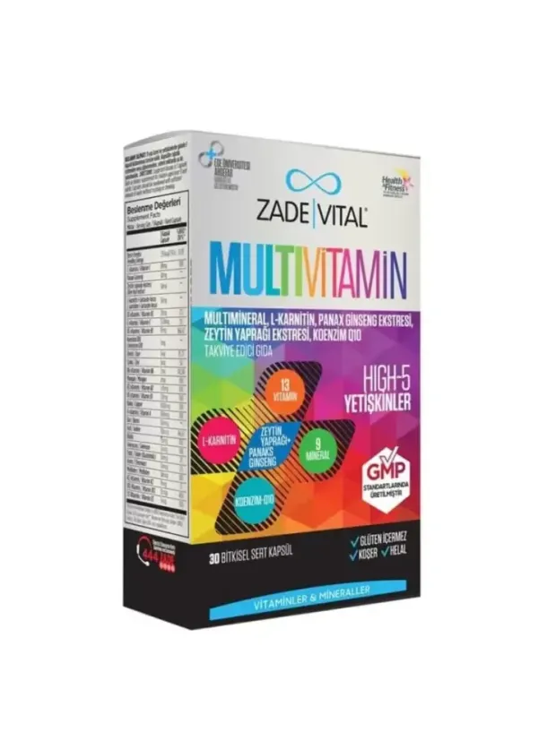 Zade Vital Multivitamin 30 Kapsül