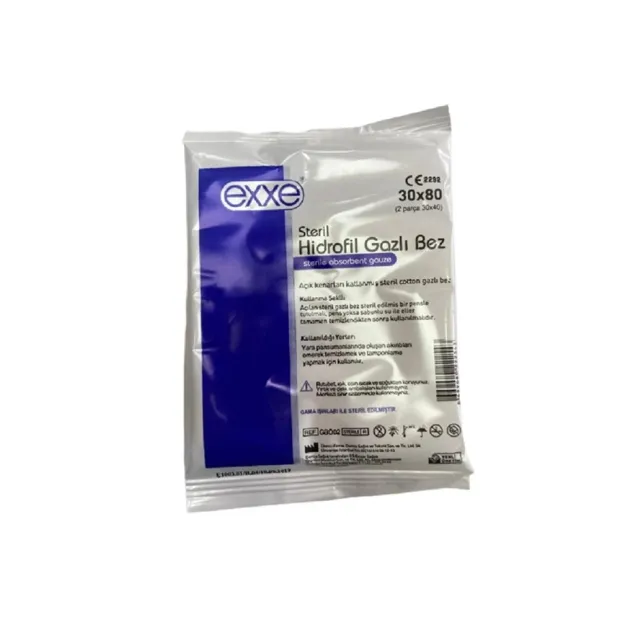 Exxe Gazlı Bez 30 cm x 80 cm (2 Parça 30x40)