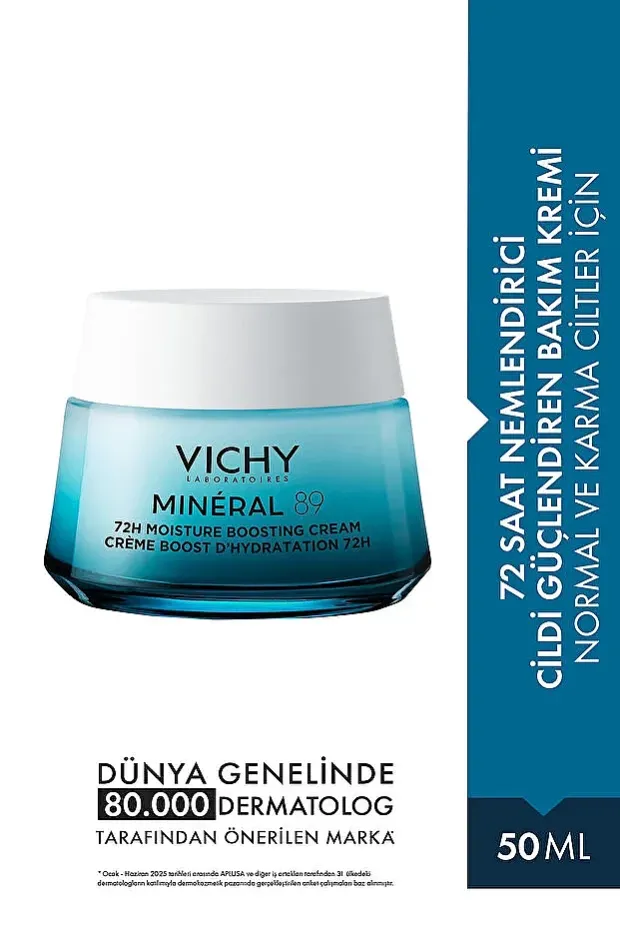 Vichy Mineral 89 Boosting Cream - Normal ve Karma Cilt Light 50 ml