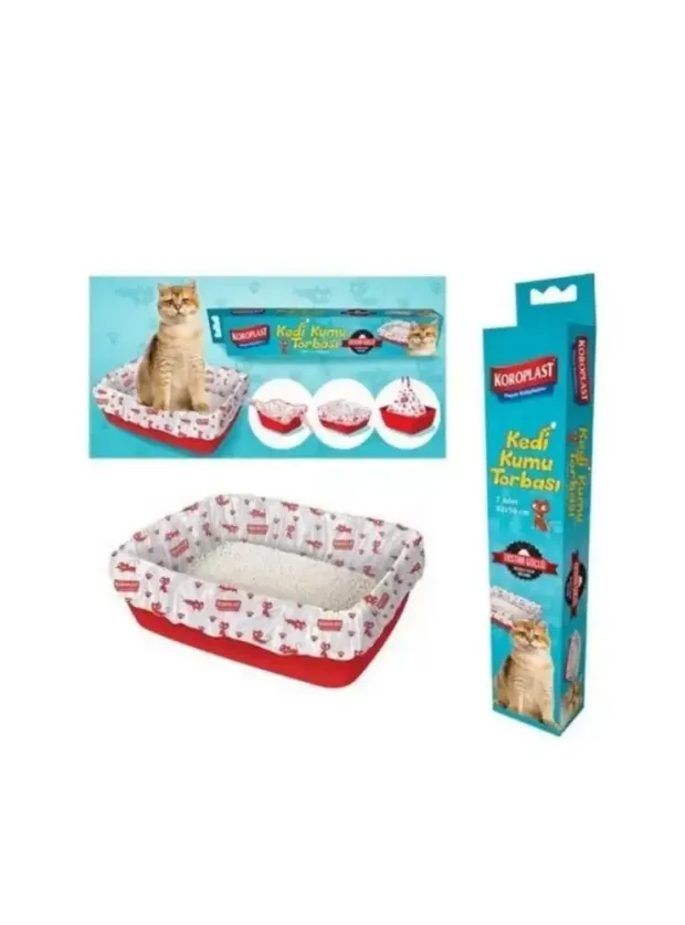 Koroplast Extra Güçlü Kedi Kumu Torbası 82X50 Cm 7 Adet