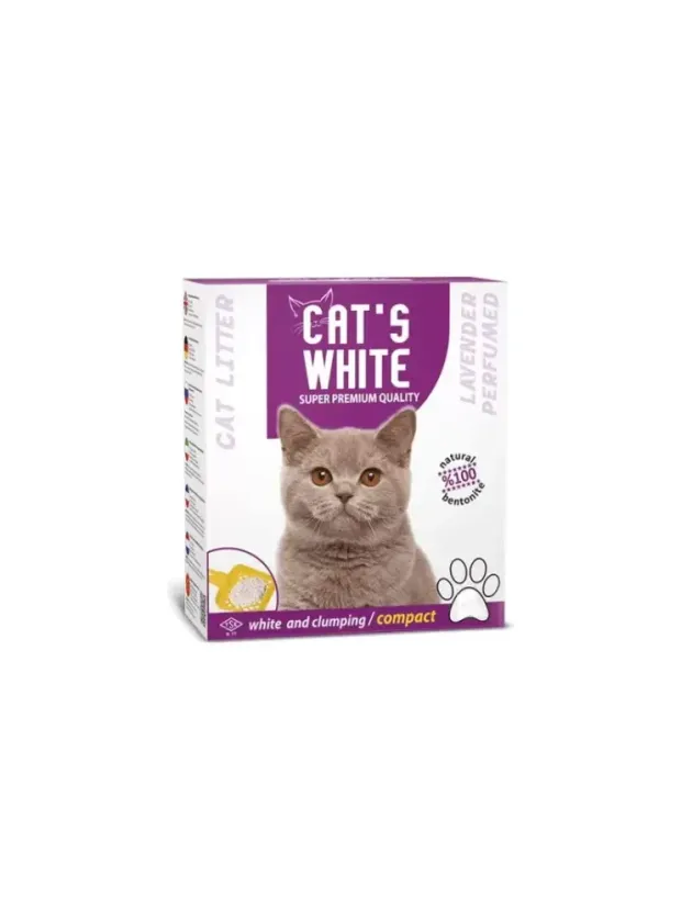 Cat'S White Premium Lavanta Kokulu Topaklaşan Kedi Kumu 6 L